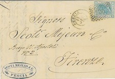 Piego di lettera da PESCIA a