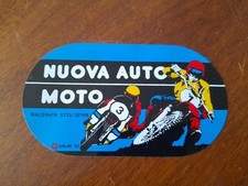 36) Adesivo vintage "NUOVA AUTO" concessionaria MOTO Macerata 