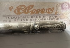 🔴 ELMO penna stilografica ARGENTO 800 retrattile by Montegrappa incisa vintage
