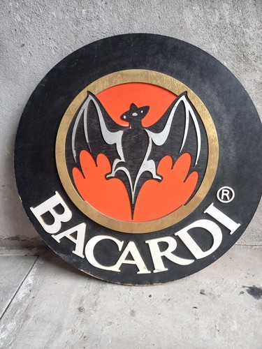 Bacardi insegna pannello legno - bacardi,