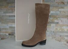 Santoni Tg. 36 Donna Stiefel 52539 Boots Scarpe Monk Braun Nuovo Origin.