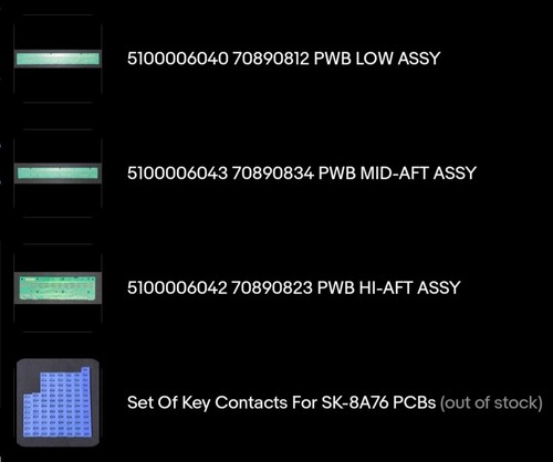 Roland key contact pcb - key,
