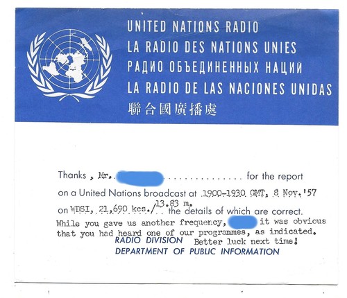 Qsl radio delle - delle, unite
