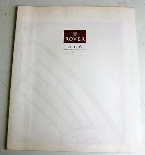 Rover 216 gti brochure vendita - 216,