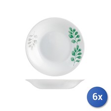 6x Piatti In Vetro Opale