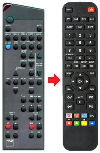 Telecomando adatto per nad - telecomando,