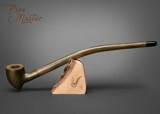 Mr. Brog WOODEN SMOKING PIPE Lotr Gandalf Hobbit Baggins CHURCHWARDEN 14"  Green