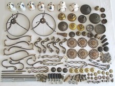 Mega lotto stock di parti per lampadari antichi in ottone e ceramica. 200 pezzi!