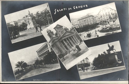 Cartolina epoca genova - cartolina, d'epoca
