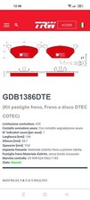 Trw GDB1386DTE Kit Pastiglie, Freno a Disco