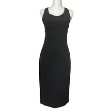 Vintage 90s Moschino Cheap And Chic Brown Career Midi Sheath Dress Size 8