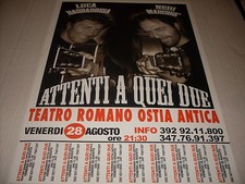 LUCA BARBAROSSA  - LOCANDINA POSTER TOUR " ATTENTI A QUEI 2 " 31 x 43 
