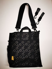 Borsa per passeggino buggy bag Nera Con Stelline, tracolla + ganci x passeggino