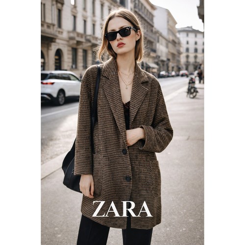 Cappotto zara pied poule - cappotto,