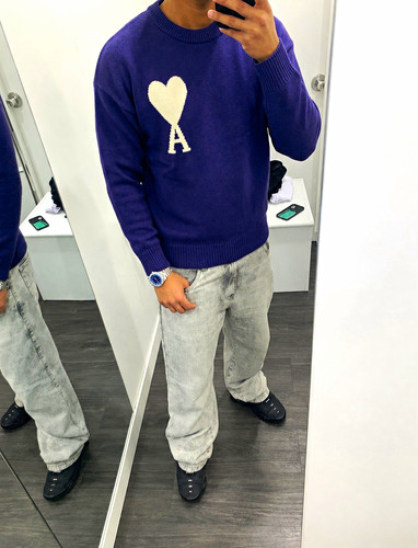 Maglione maglia uomo ami blu - maglia,