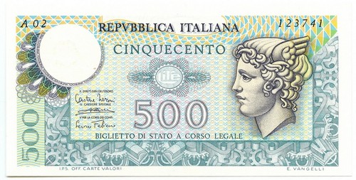 500 lire biglietto - lire, stato