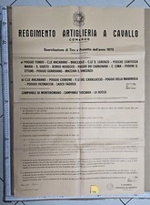Manifesto Milano Tiro Al Proietto 1973 Reggimento Artiglieria  A Cavallo Montero