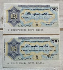 Mini assegni X2 Consecutivi