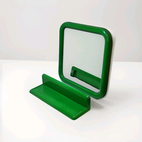 Miroir vert étagère - miroir,