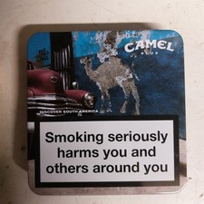 Porta sigarette in metallo vintage Camel Discovery South America