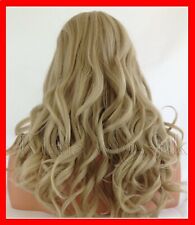 parrucca da Donna Lunga Liscia con Riga Bionda Platino Biondo scuro ramato chiar