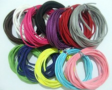5mt fettuccia bifloccato scamosciata 3mm vari colori faux suede cord bijoux