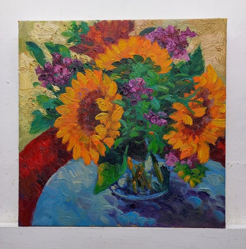 Dipinto quadro girasoli fiori - quadro,