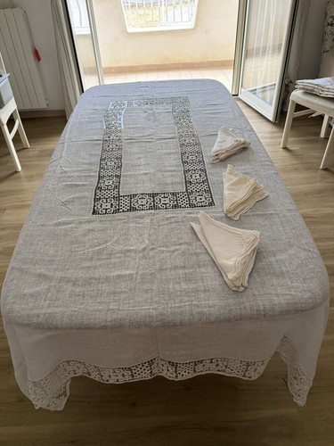 Tovaglia lino ricamata - tovaglia, 11
