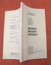 Manuale autoradio auto radio Clarion CD MP3 receiver DB268RMP BD269RMP BD269RGMP