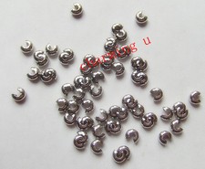 50pz  copri schiaccini colore argento  scuro 4mm lead,nickel free
