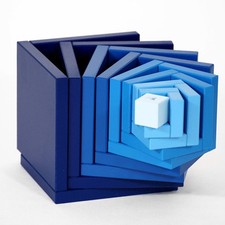 Naef Cella cubo giocattolo in legno blu gioco costruzione montessori Peer...
