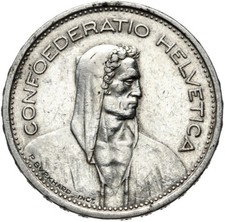 Svizzera - moneta - 5 franchi