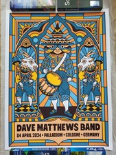 Dave Matthews Band Poster Cologne Germany 4th April 2024 Numbered
