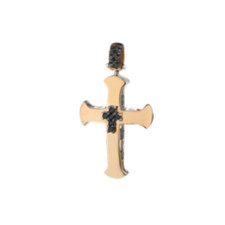 Croce uomo in oro rosa 18 kt e