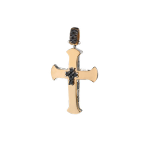 Croce uomo oro rosa kt - uomo, in