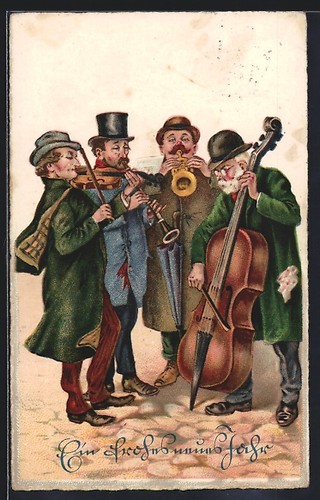 Cartolina quartetto musicale - quartetto,