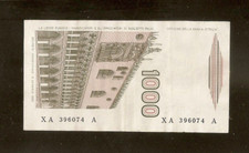 REPUBBLICA ITALIANA  1000 LIRE