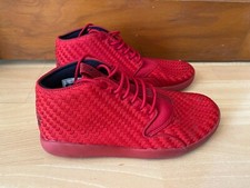Scarpe da ginnastica Nike Air Jordan Eclipse Chukka Gym rosse UK 8 881453-601 tessuto sneakers