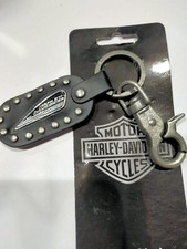 PORTACHIAVI HARLEY-DAVIDSON IN PELLE E METALLO A FORMA DI SERBATOIO RARO VINTAGE