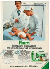PUBBLICITA' ORIGINALE VINTAGE ANNI 70 - NURSA PANNOLINO A MUTANDINA