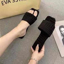 sandali ciabatte sabot bassi nero scamosciato slipon pelle sintetica 11892