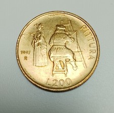 Moneta 200 Lire San Marino Le