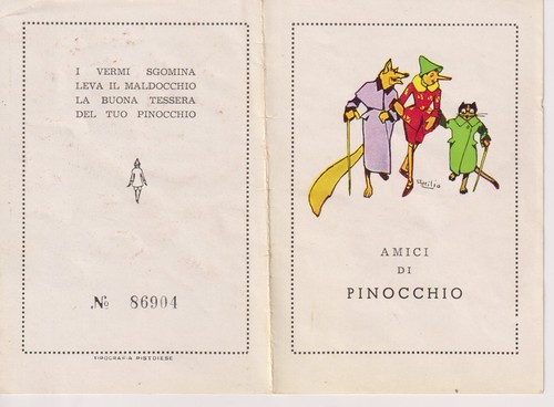 Tessera amici pinocchio - amici, di