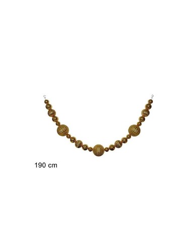 Ghirlanda sfere 190cm oro - ghirlanda,