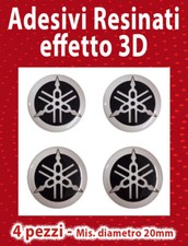 4 Adesivi 3D Resinati YAMAHA - diametro 20mm