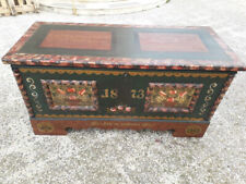 Cassapanca Tirolese dipinta datata 1873