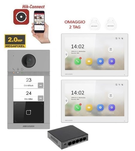 Kit videocitofono bifamiliare - kit,