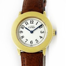 Must de Cartier Ronde Quarzo Ref. Orologio donna/unisex placcato oro 1801