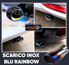 Terminale CodaAuto Marmitta RAINBOW STYLE 85mm Curvato per scarichi fino a 5,8cm