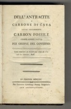 Dell'antracite o carbone di cava volgarmente carbon fossile. Compilazione fat...
